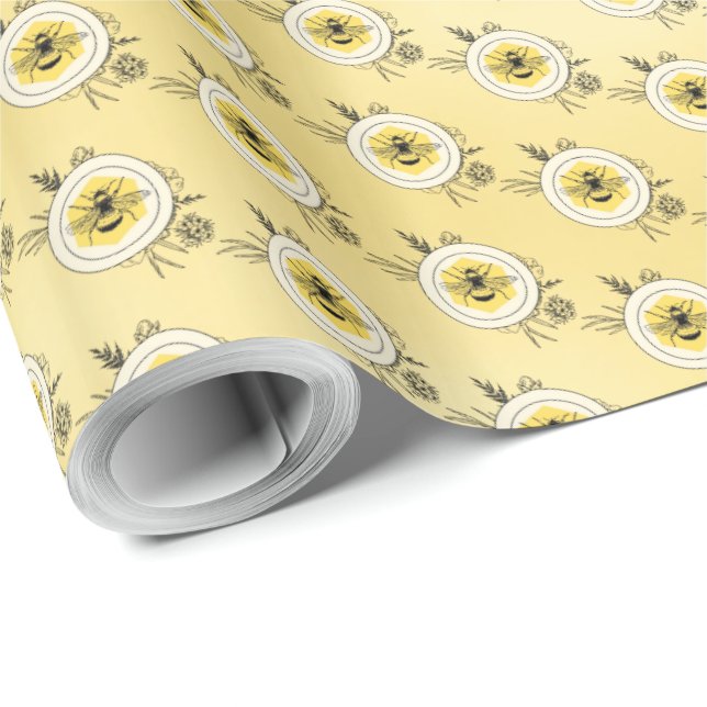 Papel De Regalo Abeja (Esquina del rollo)