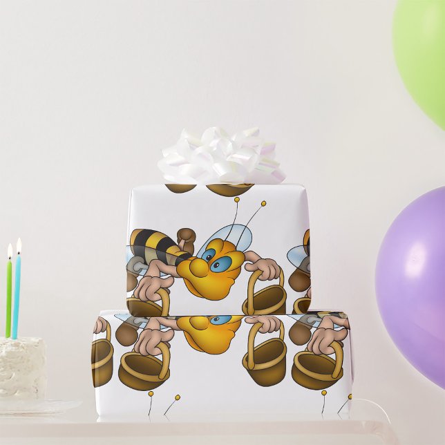 Papel De Regalo Abeja de miel con cestas Ilustracion de abejas div (Subido por el creador)