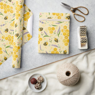 Papel De Regalo Abeja floral de verano niños cumpleaños