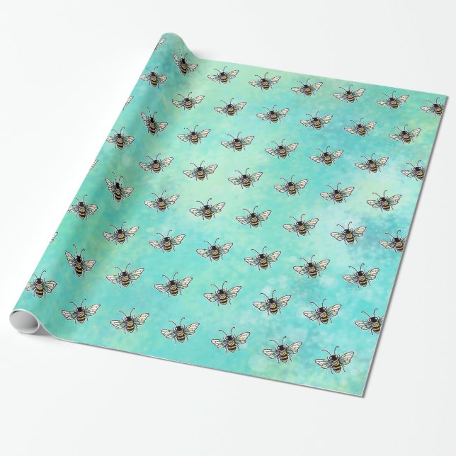 Papel De Regalo Abeja linda (Desenrollado)