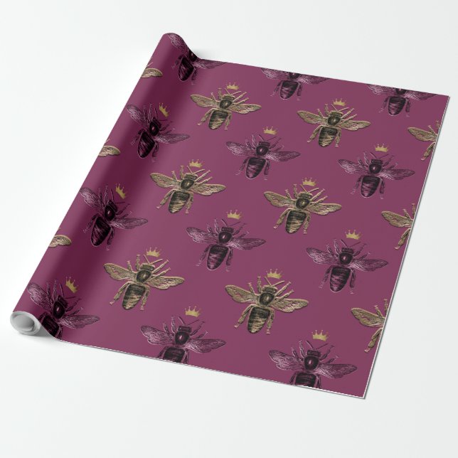 Papel De Regalo Abeja reina (Desenrollado)