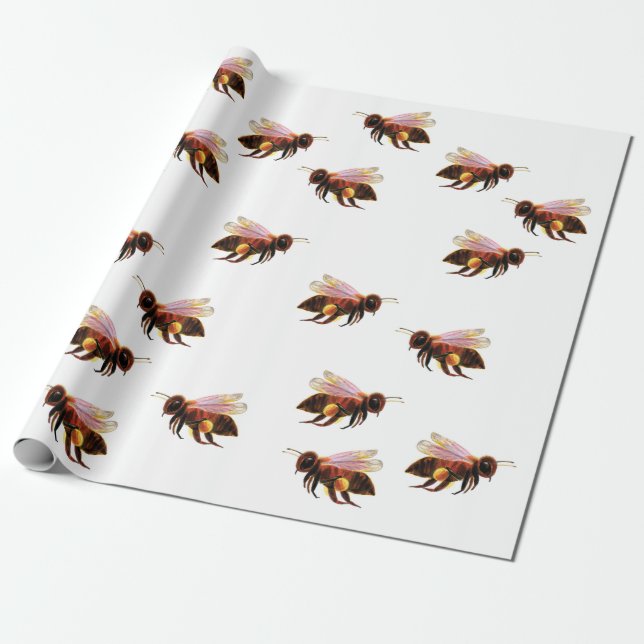 Papel De Regalo Abeja volando (Desenrollado)