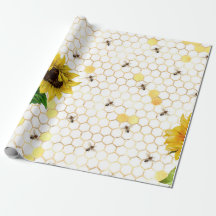 Abejas de Honeycomb de oro de girasol amarillo Gla