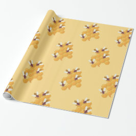 Papel De Regalo Abejas de miel y diseño de mimbre