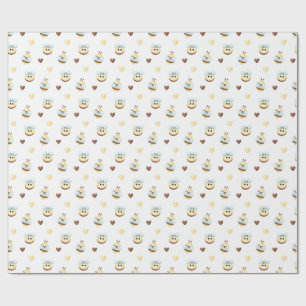 Papel de regalo Abejas y Corazones Lindos