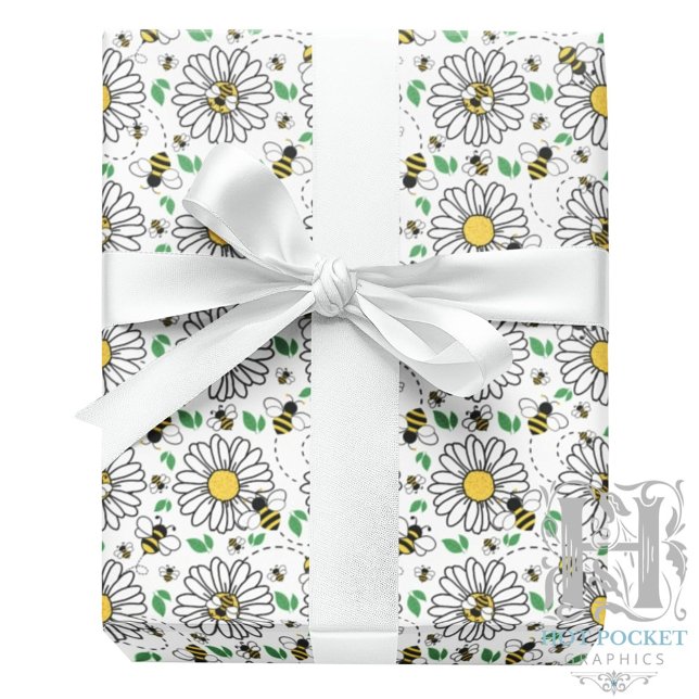 Papel de regalo Abejas y margaritas (Subido por el creador)