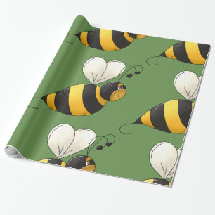 Papel De Regalo Abejorro Alado Rollizo