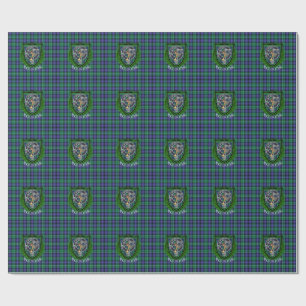 Papel De Regalo Abercrombie Scottish Clan Tartan & Escudo