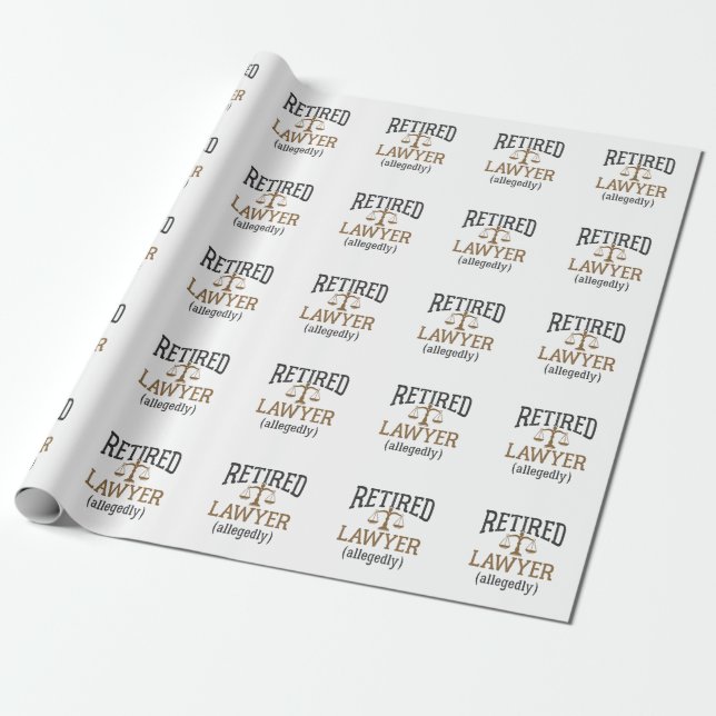 Papel De Regalo Abogado retirado presuntamente jubilado (Desenrollado)