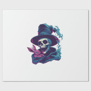 Papel De Regalo Abra-Cadabra Huesos � Cráneo Divertido de Magia