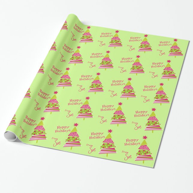 Papel De Regalo Abrigo caprichoso del día de fiesta de USTED (Desenrollado)