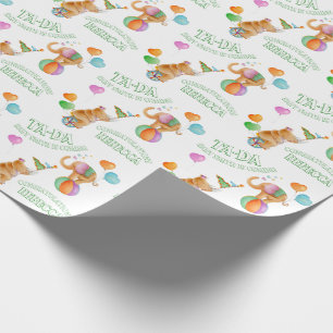 Papel De Regalo Abrigo de encargo de la fiesta de bienvenida al