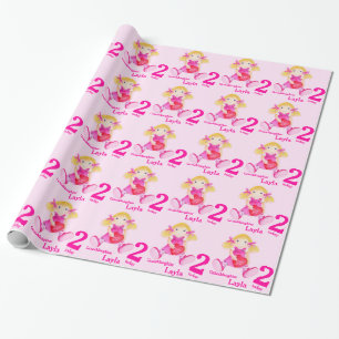 Papel De Regalo Abrigo del cumpleaños de trapo de la nieta 2do del