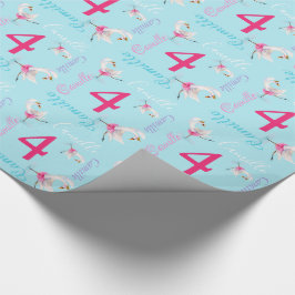 Papel De Regalo Abrigo del cumpleaños del cisne del ballet de la