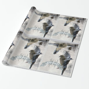 Papel De Regalo Abrigo del día de fiesta de las palomas de luto e