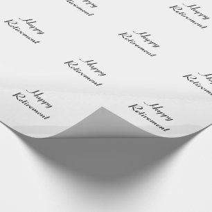 Papel De Regalo Abrigo del retiro, negro y blanco de regalo