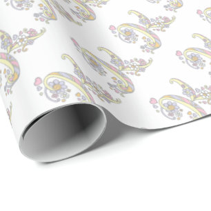 Papel De Regalo Abrigo personalizado monograma de la letra inicial