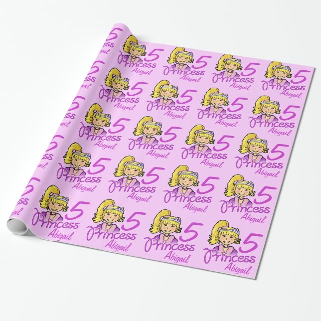 Papel De Regalo Abrigo rubio del cumpleaños del chica de la (Desenrollado)