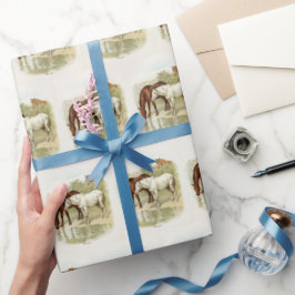 Papel De Regalo Abrigo tejado fiesta de los amantes del caballo