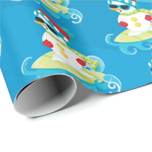 Papel De Regalo Abrigo tejado fiesta de Navidad del muñeco de (Esquina del rollo)