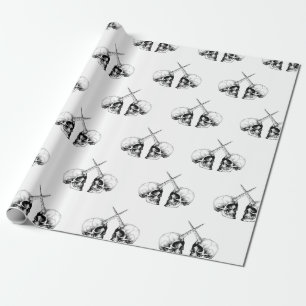 PAPEL DE REGALO ABRIGOS DEL CRÁNEO DEL UNICORNIO