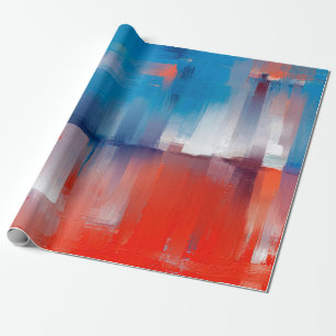 Papel De Regalo Abstracción de arte fino, pintura al óleo hecha co