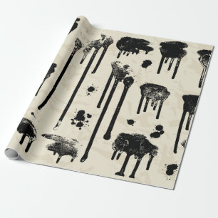 Papel De Regalo Abstracción de manchas de tinta sin soldadura