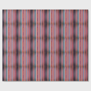 Papel De Regalo Abstracción moderna de franja vertical en ciruela 