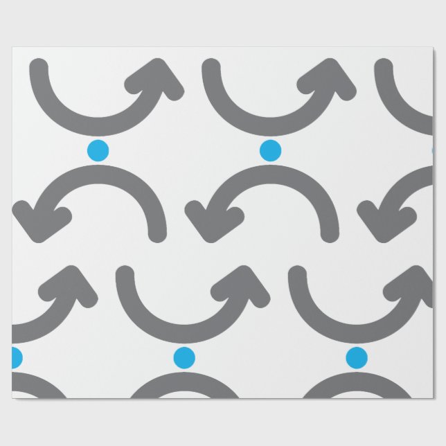 Papel De Regalo Abstract Curved Arrows Exchange Symbolic Flow (Superficie plana)
