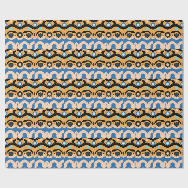 Papel De Regalo Abstract Dream Wave – Vibrant Surreal Flow (Superficie plana)
