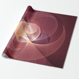 Papel De Regalo Abstract Elegant Modern Wine Red Fractal Art