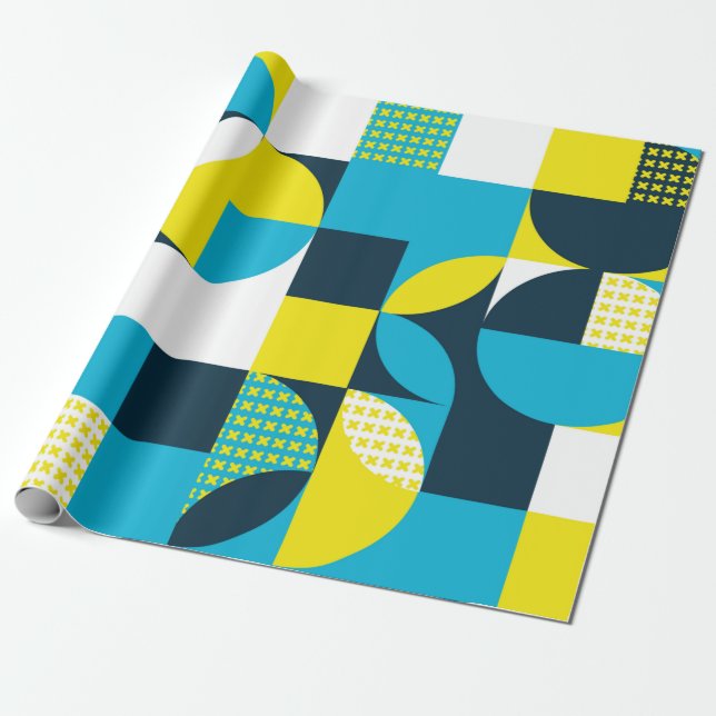 Papel De Regalo Abstract geometric background with squares,triangl (Desenrollado)