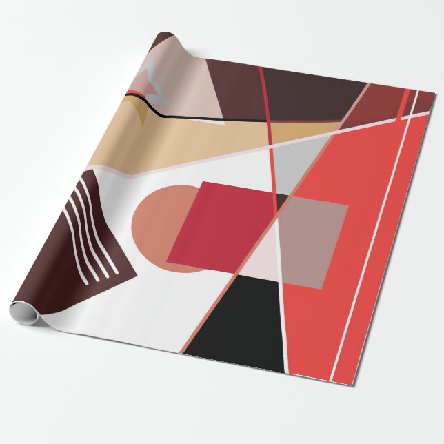 Papel De Regalo Abstract geometric pattern,  silk scarf shawl desi (Desenrollado)