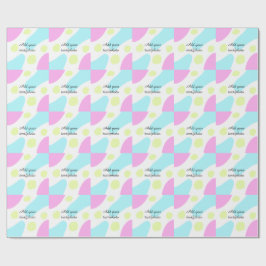 Papel De Regalo Abstract geometric shapes pastel add name photo ba
