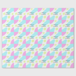Papel De Regalo Abstract geometric shapes pastel add name photo ba