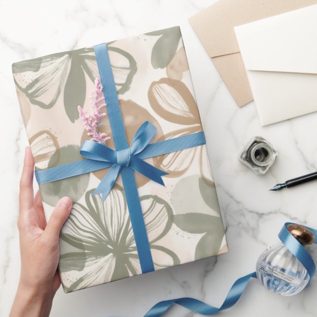 Papel De Regalo Abstract Gouache Floral Composition (Regalar)