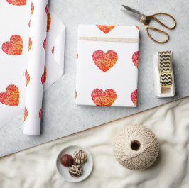 Papel De Regalo Abstract Heart Confetti Art