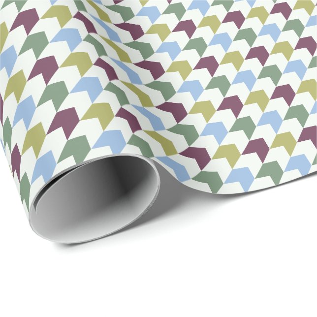 Papel De Regalo Abstract Houndstooth-Inspired Geometric Pattern (Esquina del rollo)