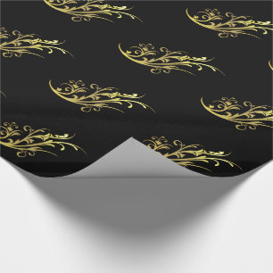 Papel De Regalo Abstract Luxury Faux Gold Flower