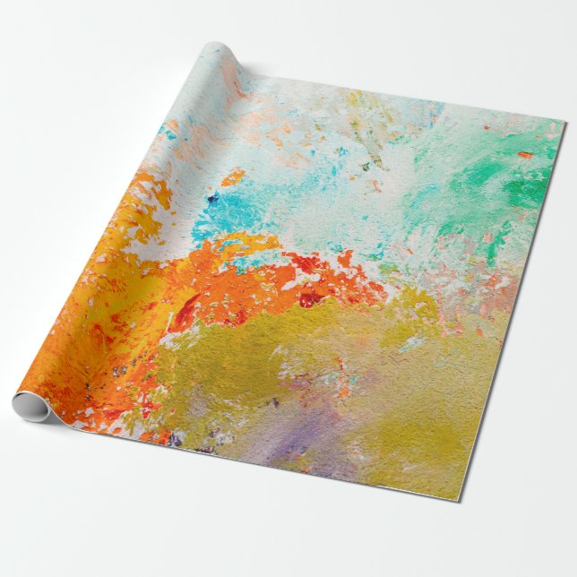 Papel De Regalo abstract oil paint texture on canvas, backgroundba (Desenrollado)