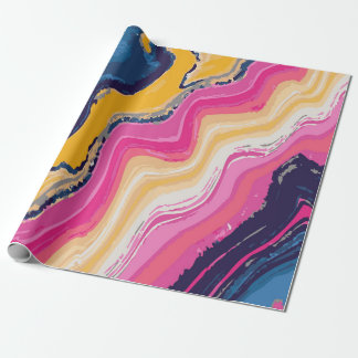 Papel De Regalo Abstract Paint Zig-Zag Pattern – Artistic Bold