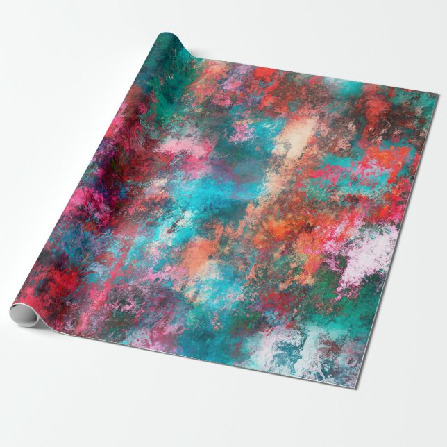 Papel De Regalo Abstract painting. Brushstrokes, spots of paint. M (Desenrollado)