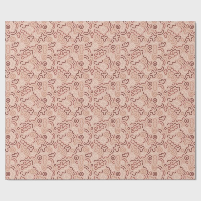 Papel De Regalo Abstract Party Doodle Pattern (Superficie plana)