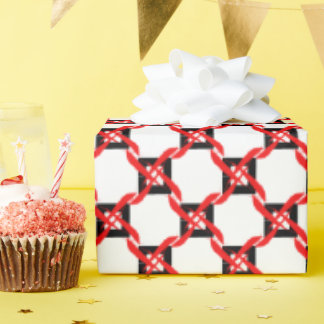 Papel De Regalo Abstract Red, Black White Graphic