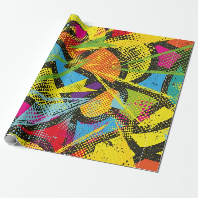 Papel De Regalo Abstract seamless chaotic pattern. Wallpaper with  (Desenrollado)