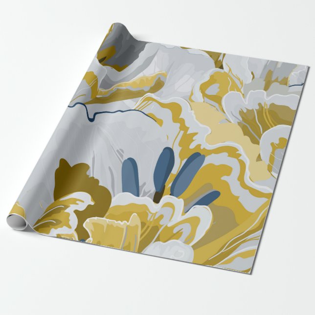 Papel De Regalo Abstract seamless pattern. Light grey,  yellow,  g (Desenrollado)