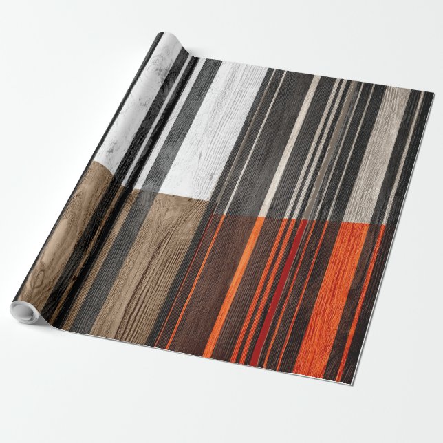 Papel De Regalo Abstract Stripes Pastel Wood (Desenrollado)
