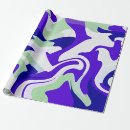 Papel De Regalo Abstract Swirling Pattern in Cool Tones