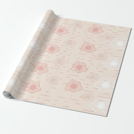 Papel de regalo abstracto de flor de melocotón