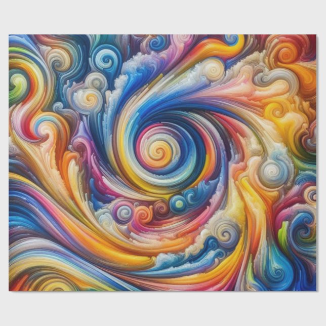 Papel De Regalo Abstracto de la nalga arco iris (Superficie plana)